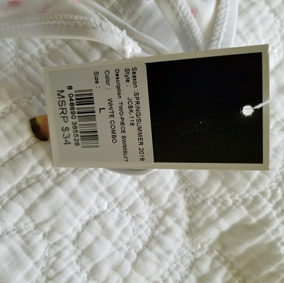 JUICY COUTURE EMBROIDERED WHITE TRIANGLE BIKINI - Picture 6 of 6